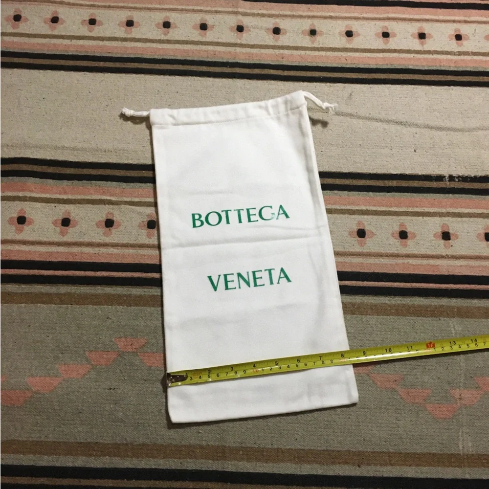 Bottega Veneta Long Medium White Soft Drawstring Dustbag 16” x 8” Logo name new